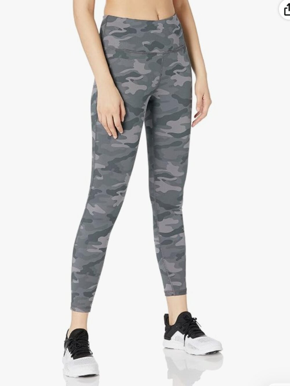 Danskin Gray Camo Print High Rise Workout Athletic Leggings Dance Sports